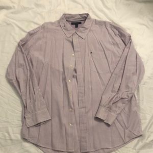 Men’s XXL striped long sleeve button down shirt